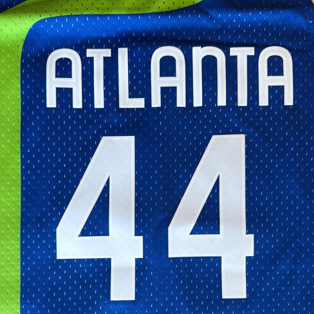 Mitchell & Ness Atlanta Blue and Green Jersey Men’s L - Picture 3 of 8